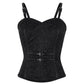 Gormley Gothic Black Shoulder Straps Corset Top