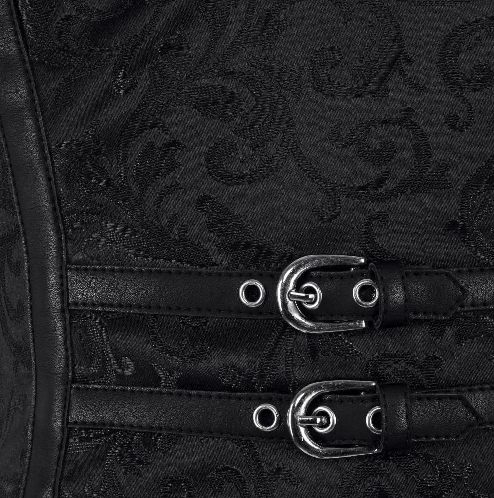 Gormley Gothic Black Shoulder Straps Corset Top