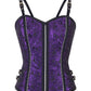 Cavan Gothic Shoulder Straps Purple Corset Top