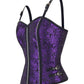Cavan Gothic Shoulder Straps Purple Corset Top