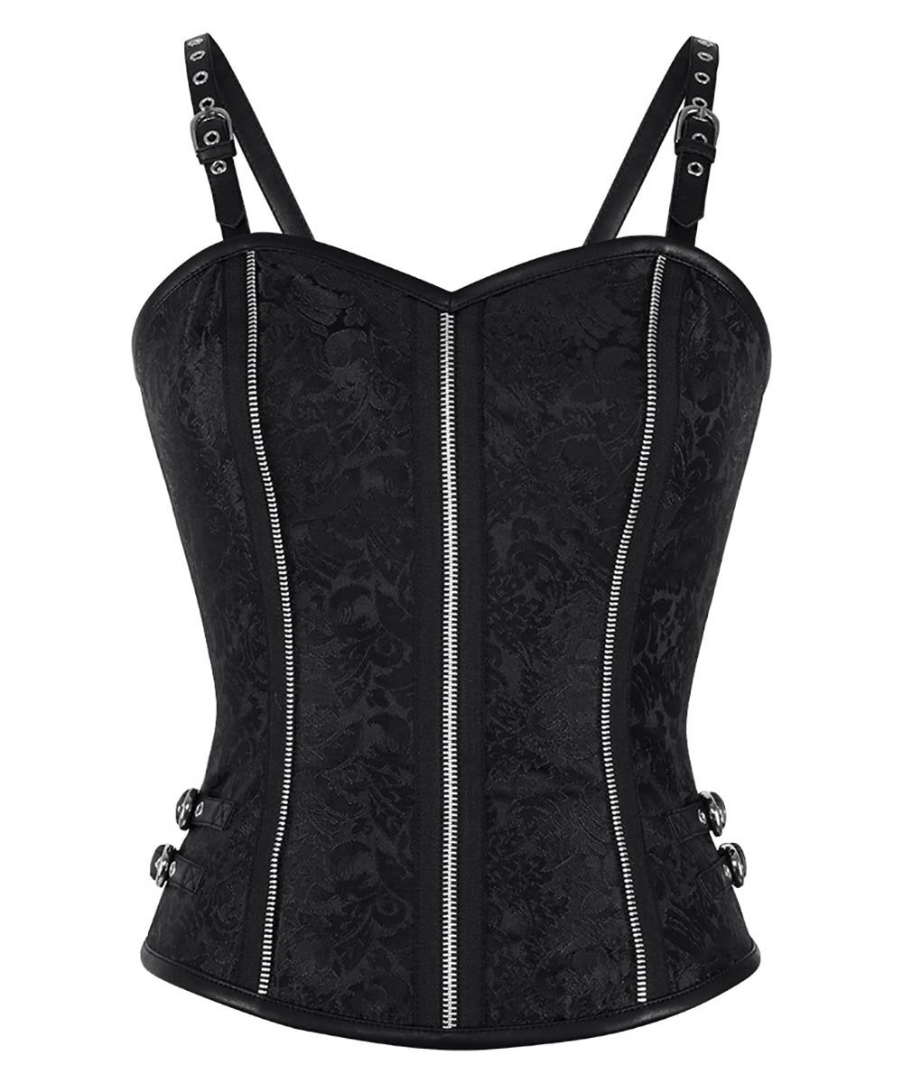 Darien Gothic Black Corset Top