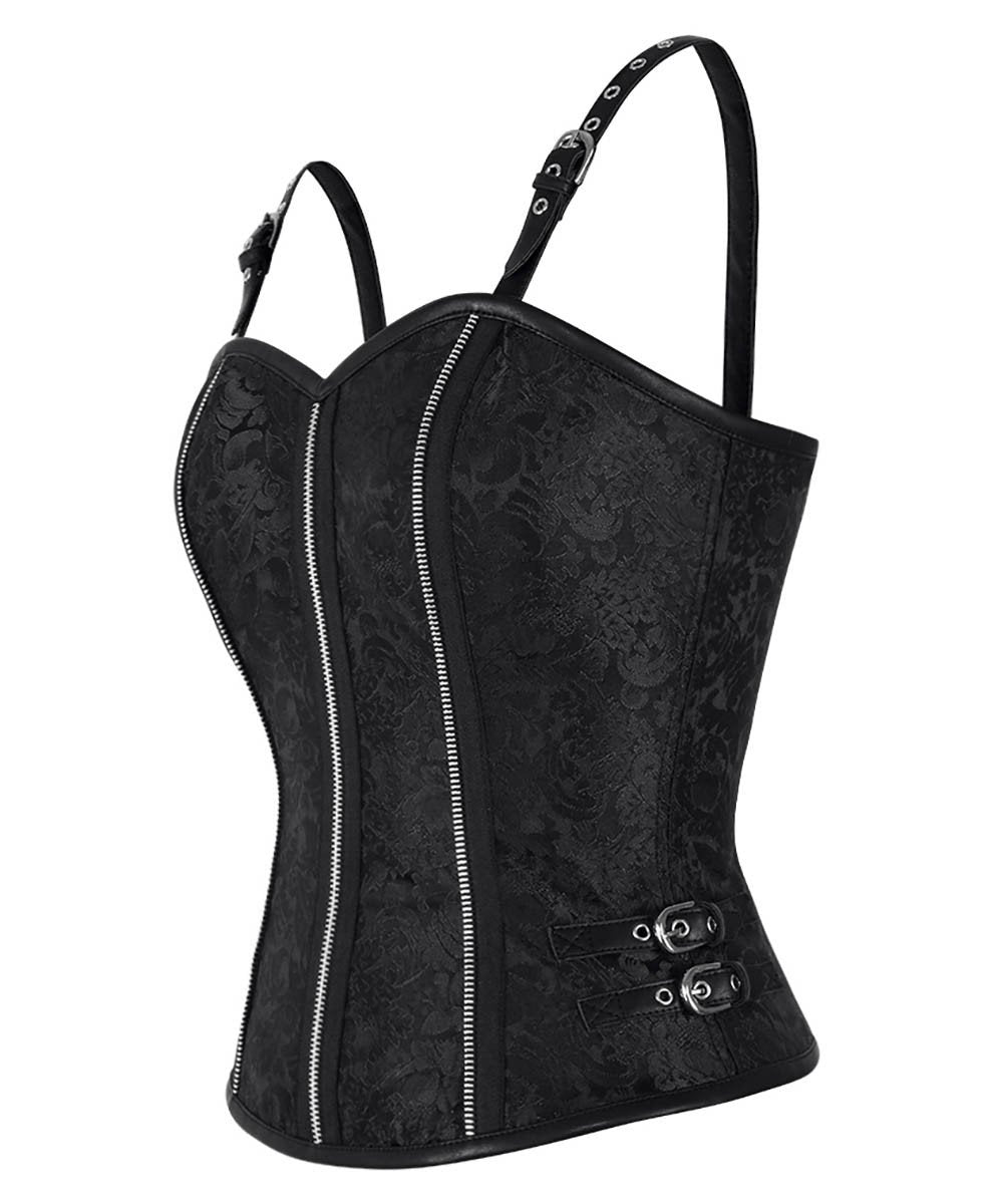Darien Gothic Black Corset Top