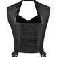 Darrellyn Steampunk Black Corset Top with Halter Neck