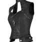 Darrellyn Steampunk Black Corset Top with Halter Neck