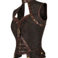 Elethia Steampunk Brown Halter Neck Corset Top
