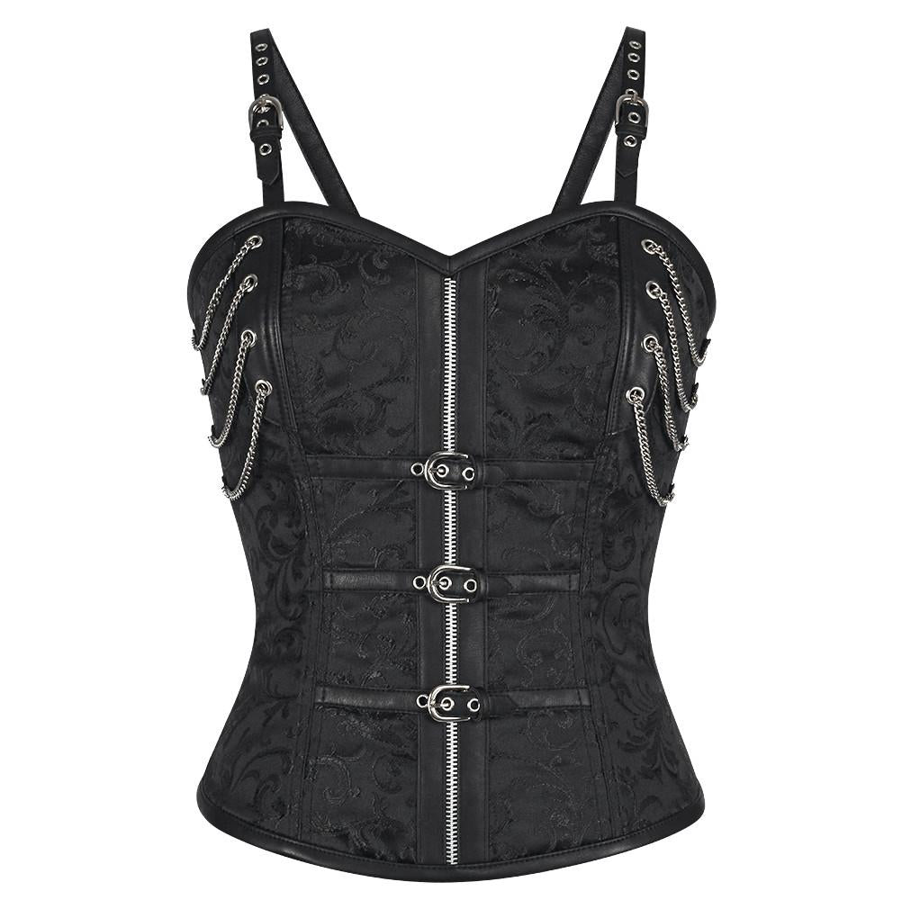 Manya Brocade Gothic Corset Tops