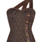 Ahern Steampunk Brown Corset Top with Single Strap