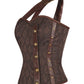 Ahern Steampunk Brown Corset Top with Single Strap