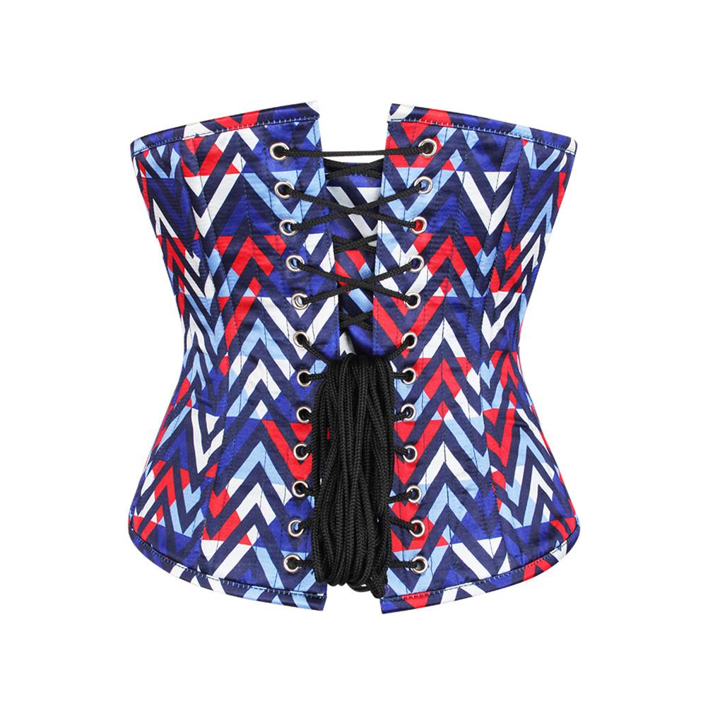 Malva Geometric Print Waist Training Corset