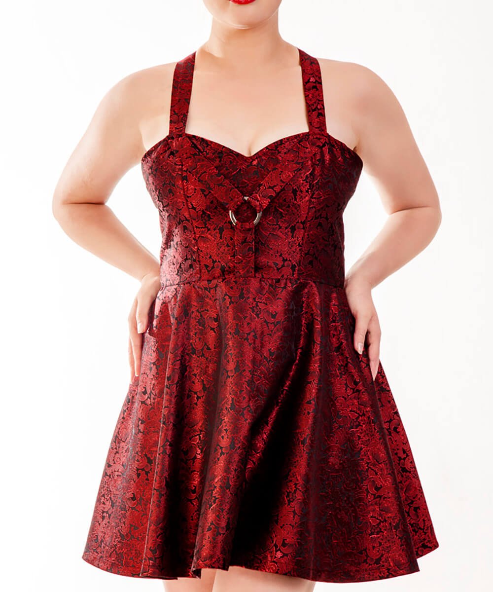 Elisheba Brocade Skater Dress