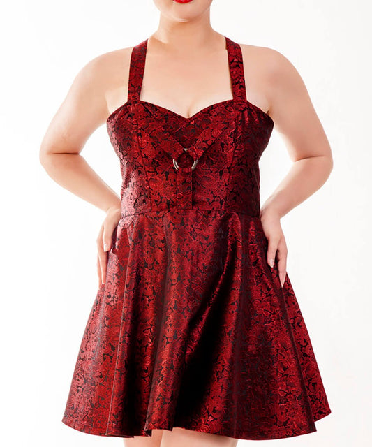 Elisheba Brocade Skater Dress