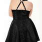 Fidelio Brocade Black Skater Dress