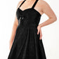 Fidelio Brocade Black Skater Dress