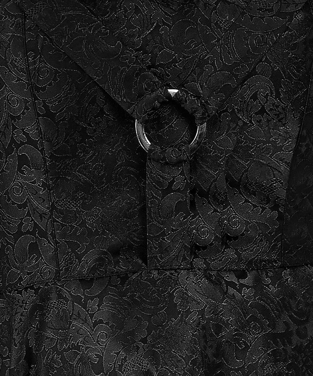 Fidelio Brocade Black Skater Dress