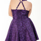 Herod Purple Halter Neck Skater Dress