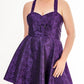Herod Purple Halter Neck Skater Dress