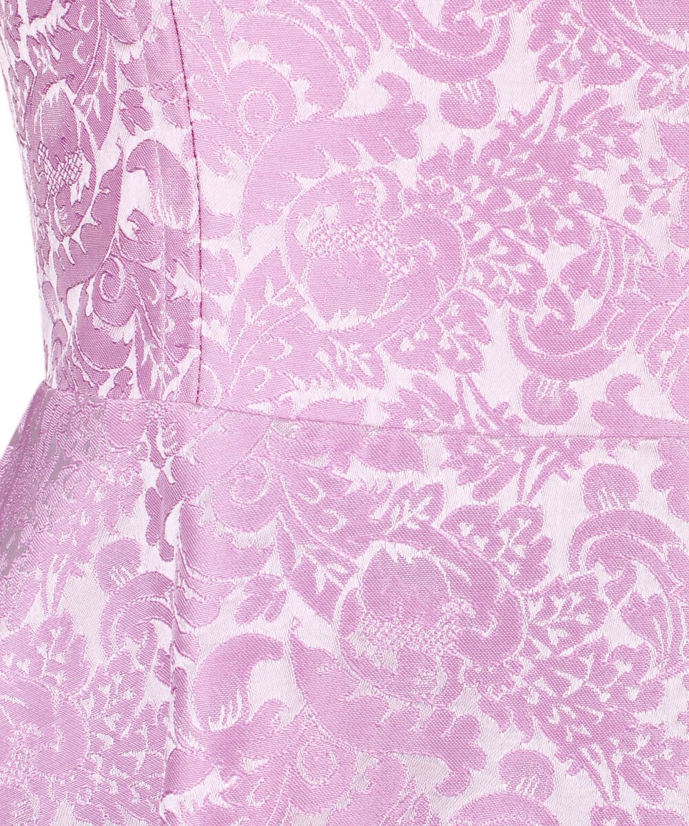 Cadell Pink Skater Dress in Brocade