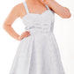 Aeneas White Brocade Skater Dress