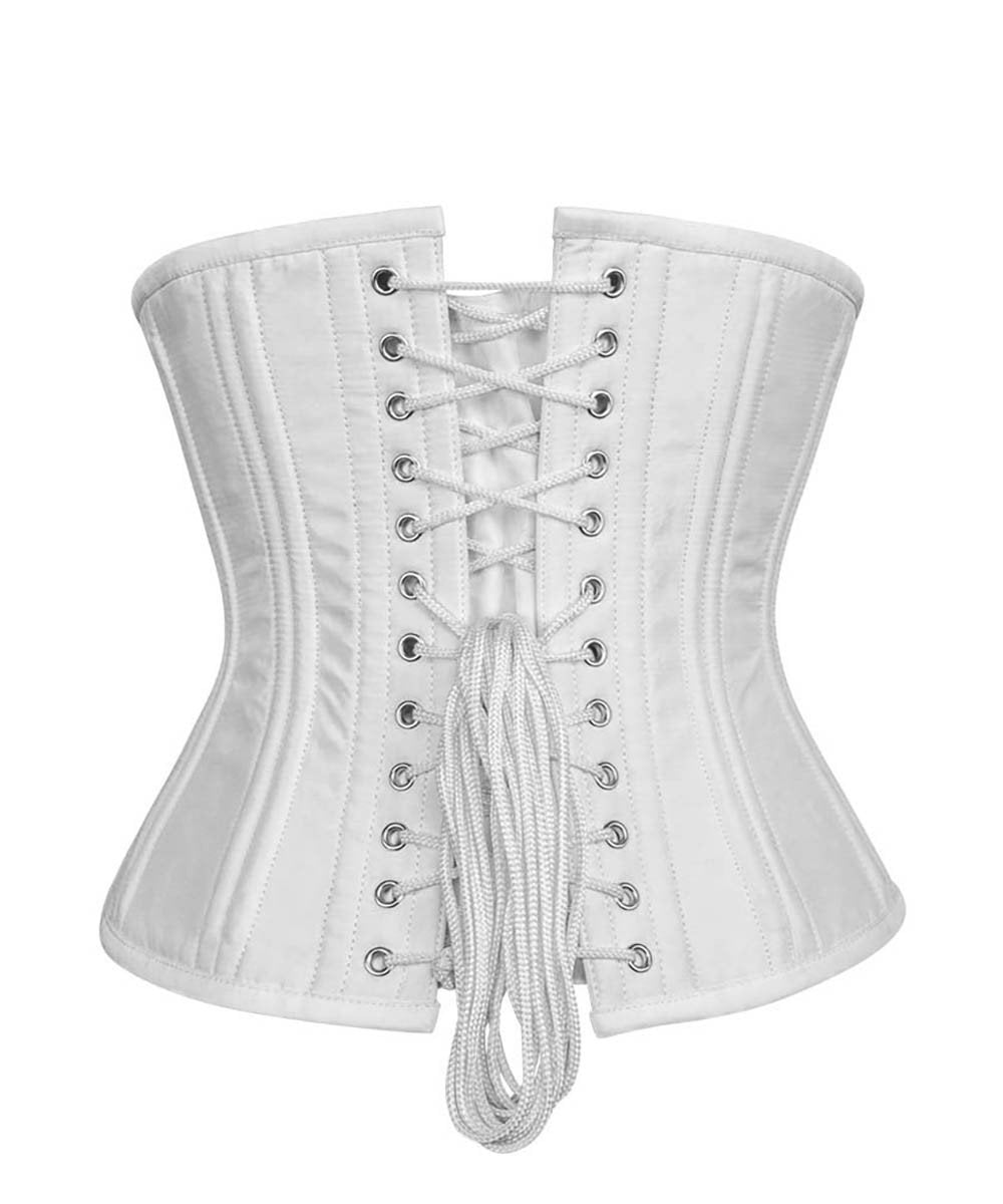 Ellee Taffeta Waist Training White Corset
