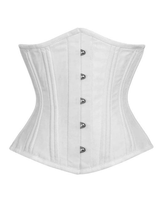 Ellee Taffeta Waist Training White Corset