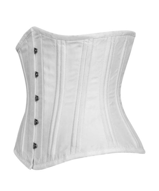 Ellee Taffeta Waist Training White Corset