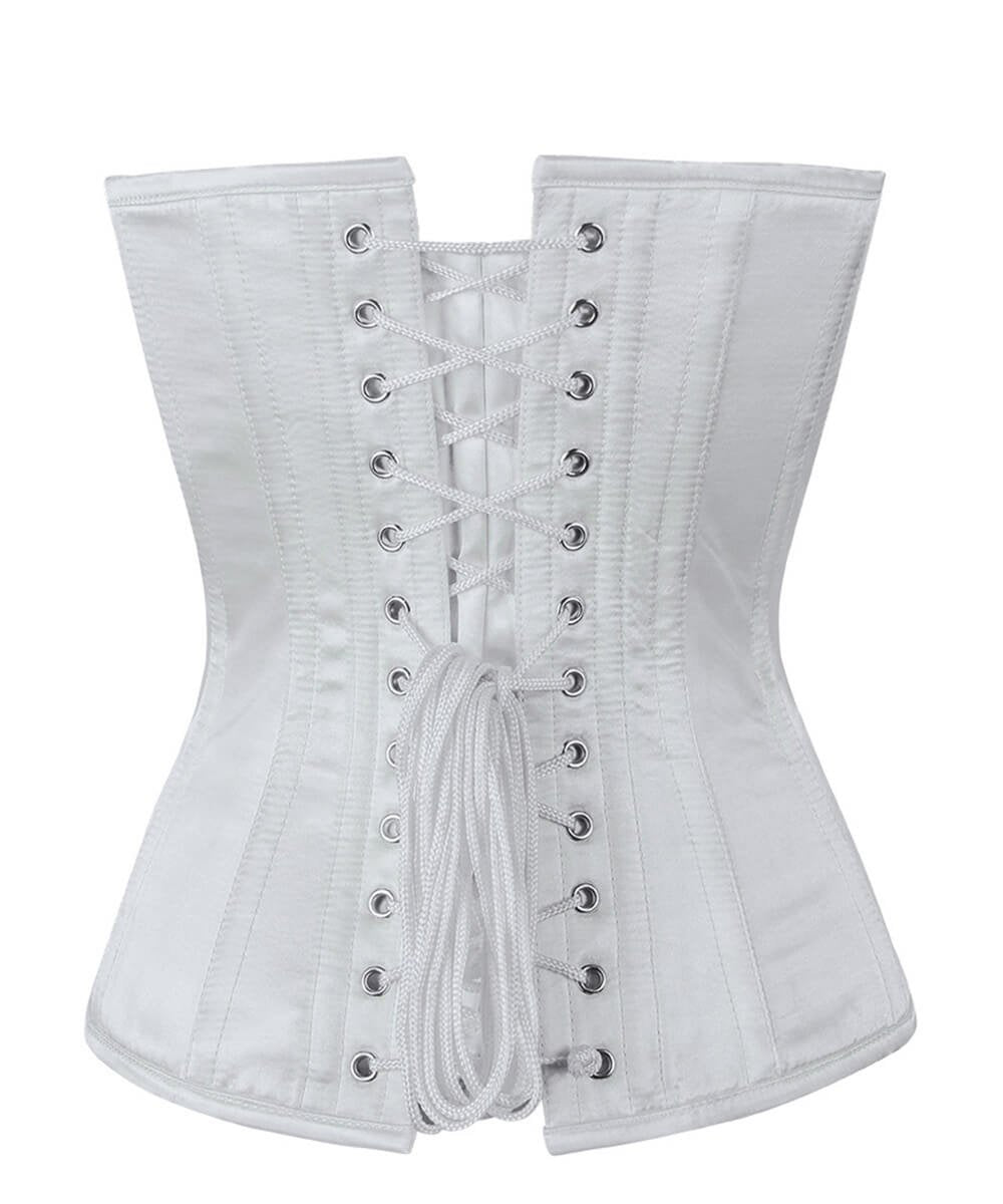 Frisa Taffeta Overbust White Corset