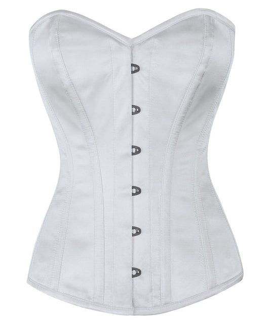 Frisa Taffeta Overbust White Corset