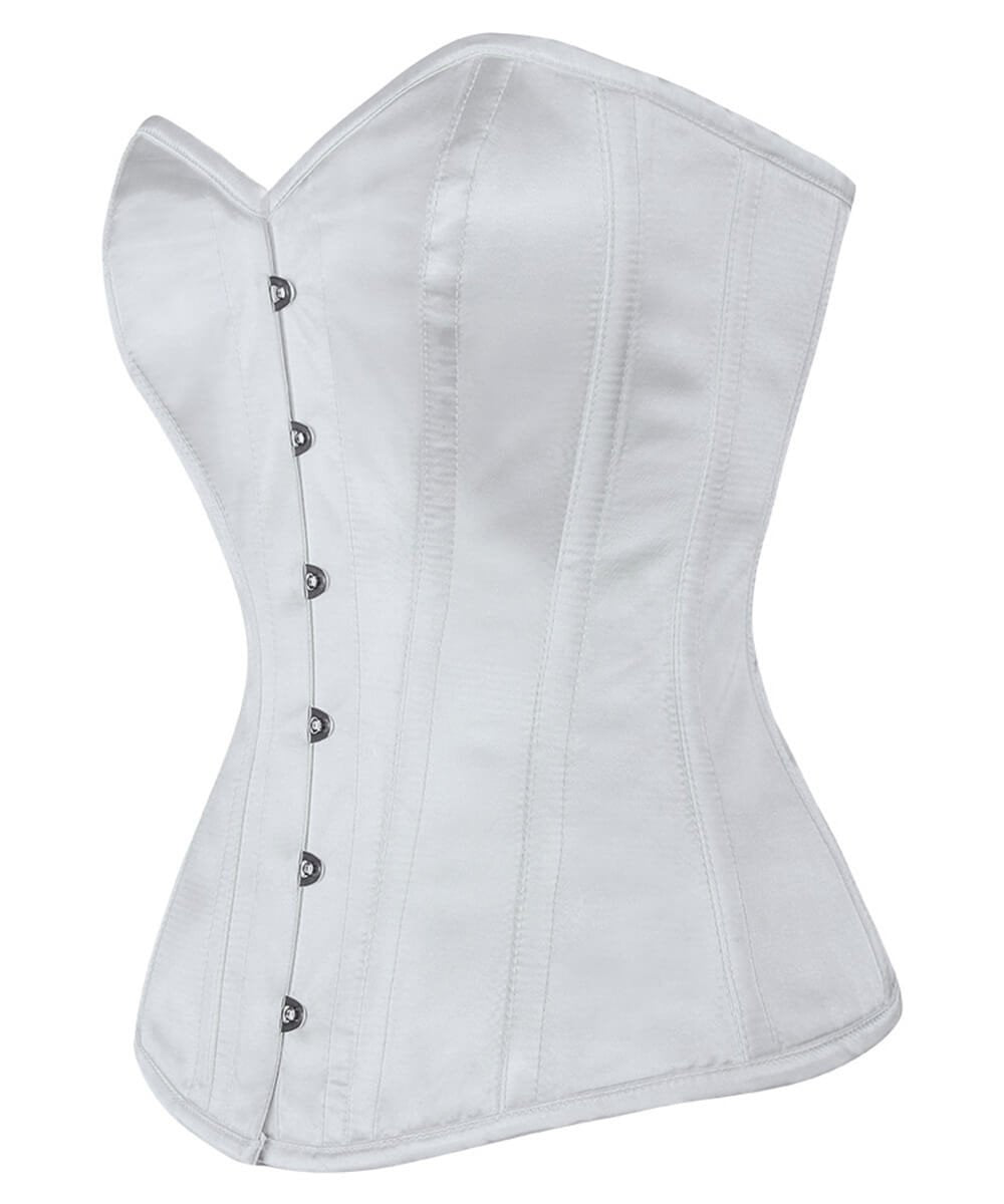 Frisa Taffeta Overbust White Corset