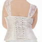 Mania Brocade White Corset Top