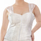 Mania Brocade White Corset Top
