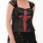 Peony Gothic Cross Corset Top