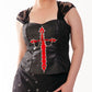 Peony Gothic Cross Corset Top