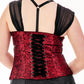 Hewlitt Brocade Gothic Top With Shoulder Straps