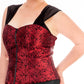 Hewlitt Brocade Gothic Top With Shoulder Straps