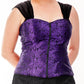 Hillock Purple Brocade Gothic Corset Top
