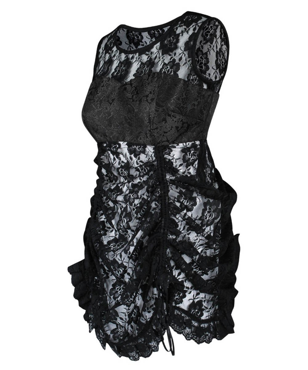 Peredur Gothic Black Lace Dual Top & Dress