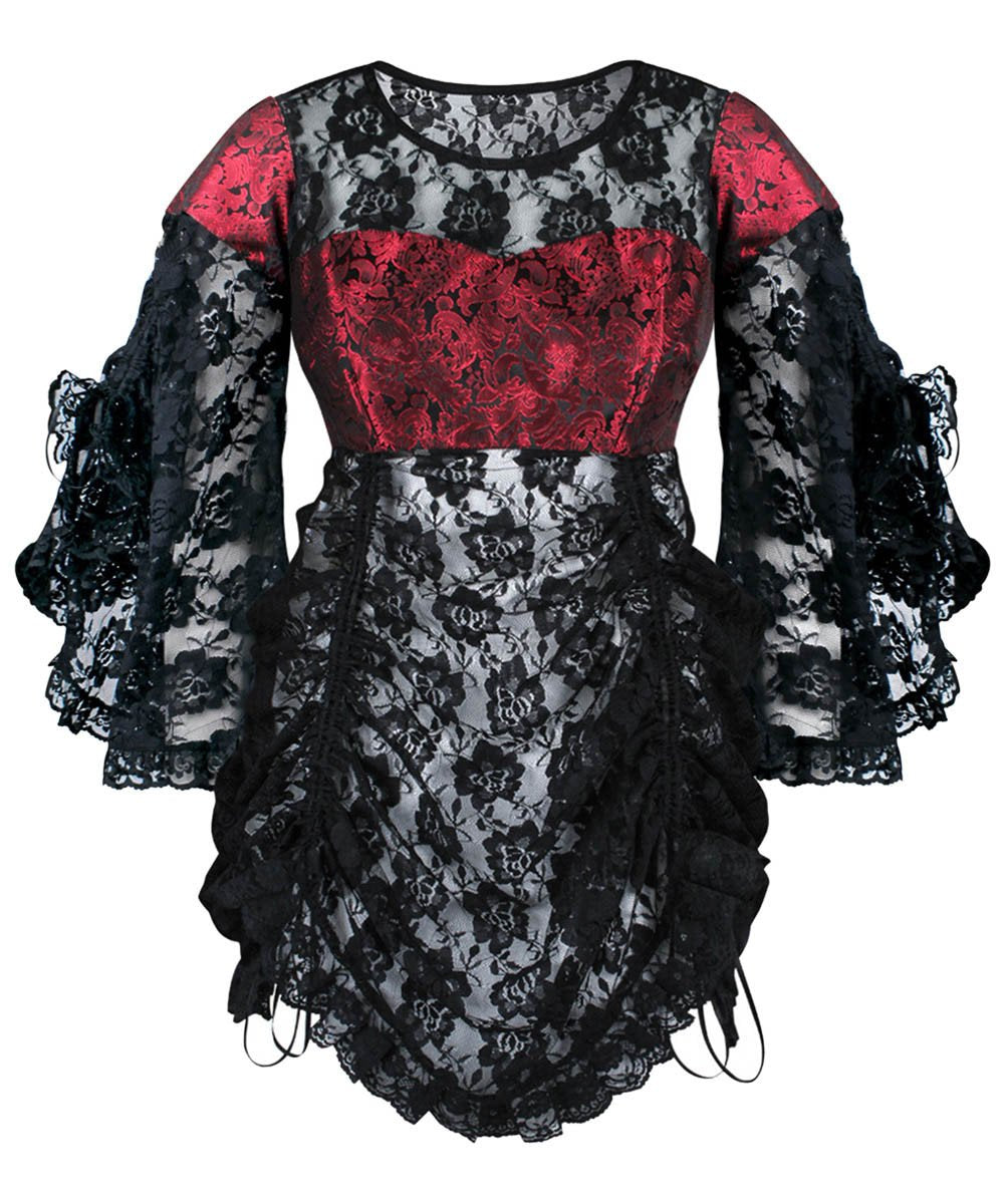 Nessia Gothic Lace Dual Top & Dress
