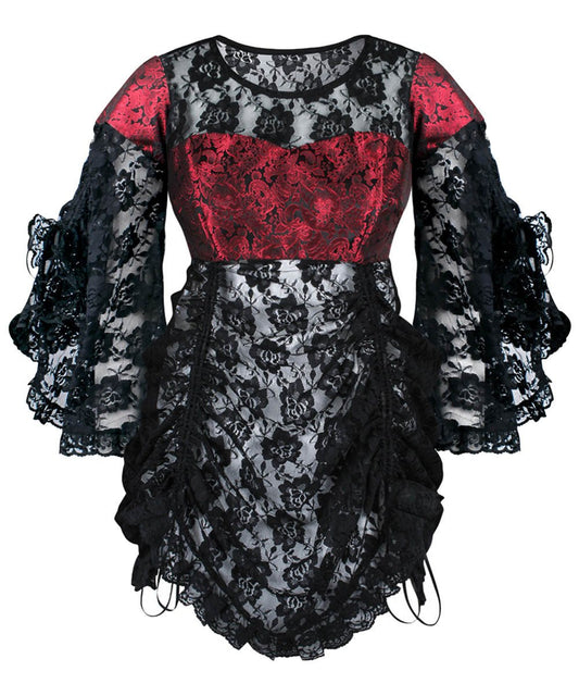 Nessia Gothic Lace Dual Top & Dress