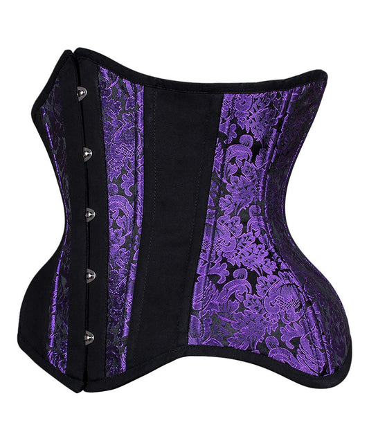 Nentres Curvy Purple and Black Underbust Waist Trainer Corset