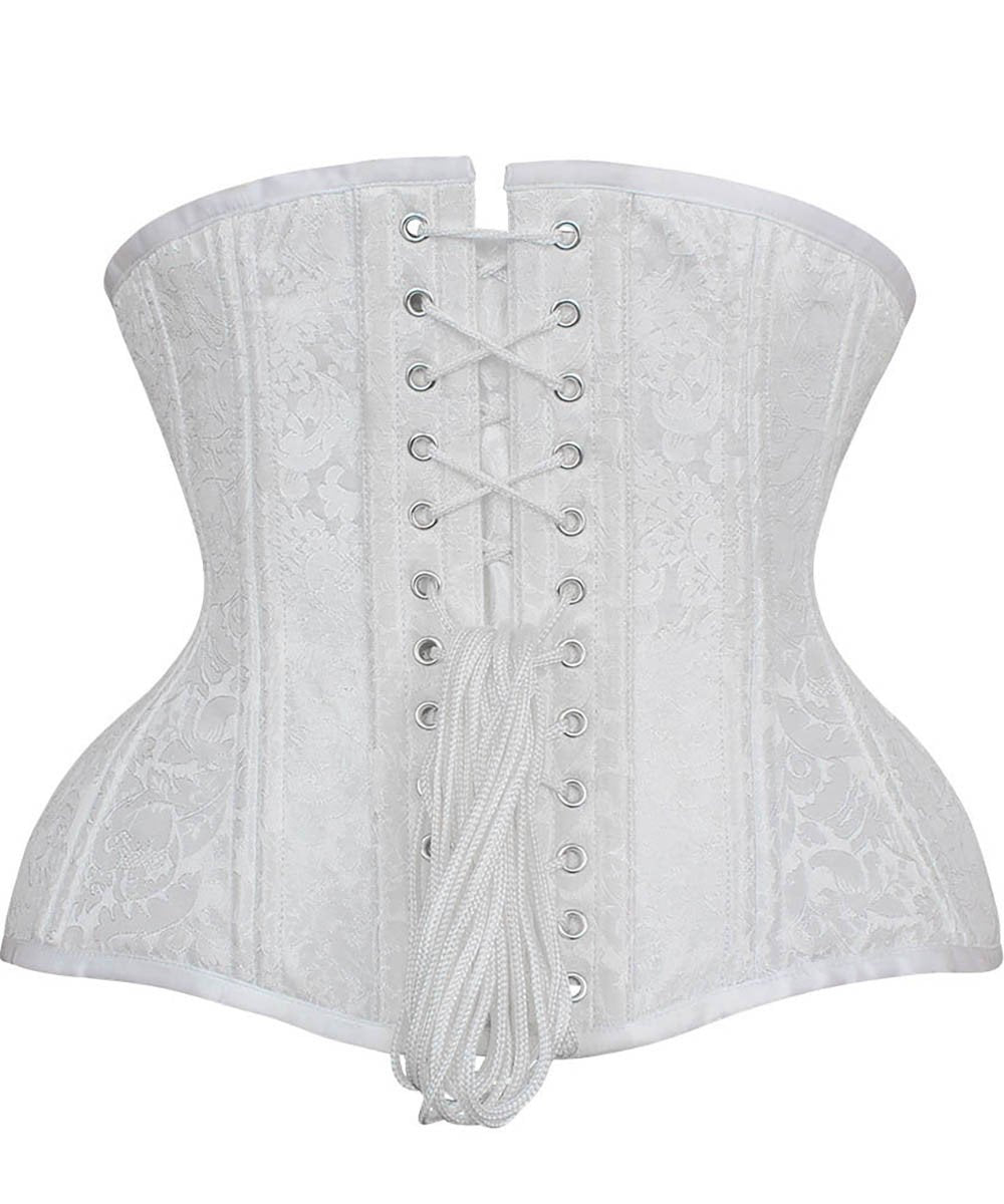 Kalynn White Curvy Waist Training Corset