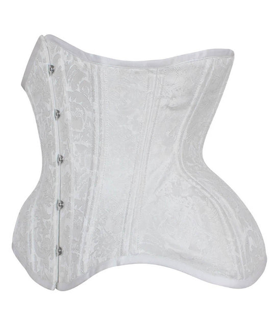 Kalynn White Curvy Waist Training Corset
