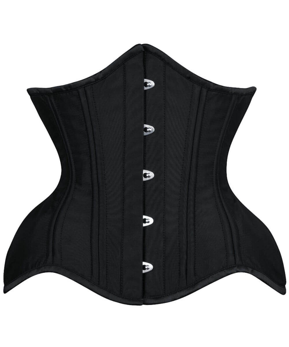 Peirce Black Taffeta Curvy Waist Training Corset