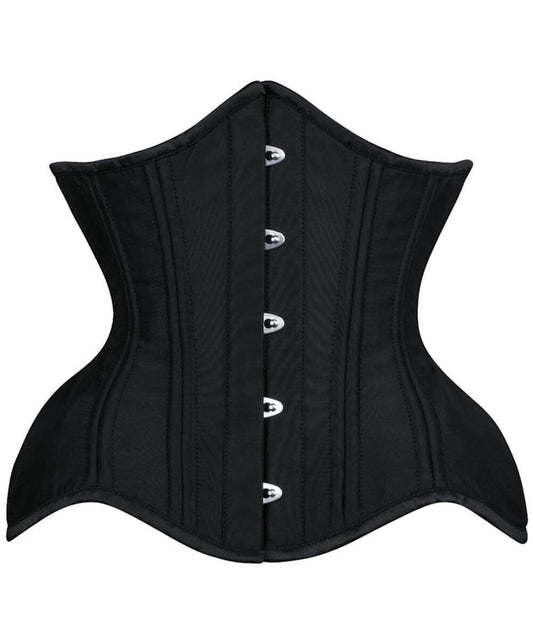 Peirce Black Taffeta Curvy Waist Training Corset