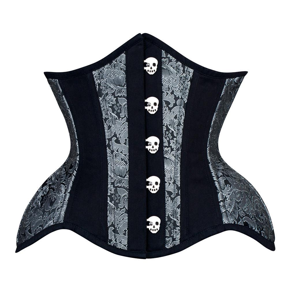 Hiatt Curvy Plus Size Waist Corset with Skull Busk