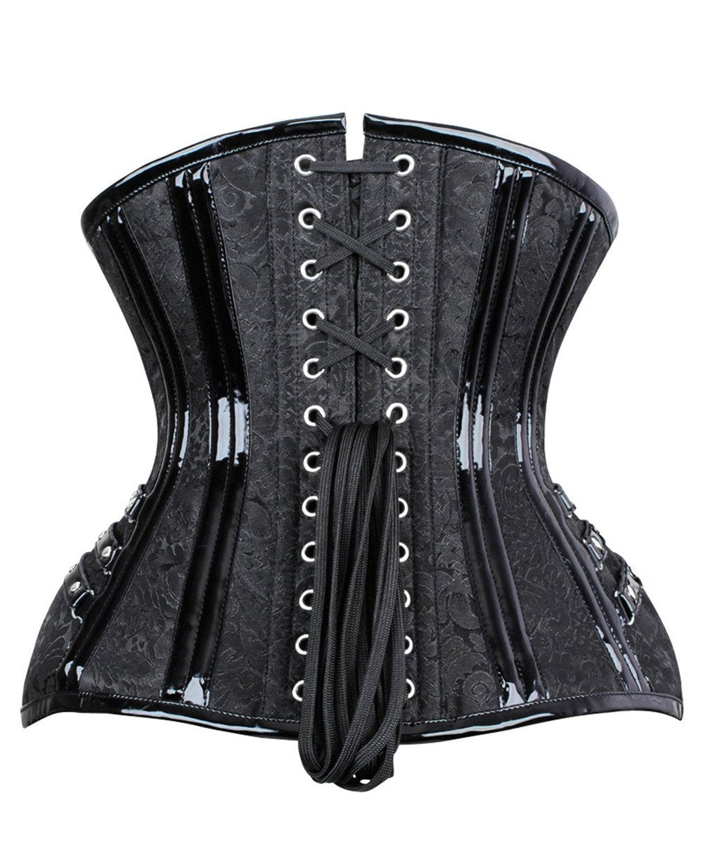 Caress New Curvy Brocade Waist Trainer with Front Zipper