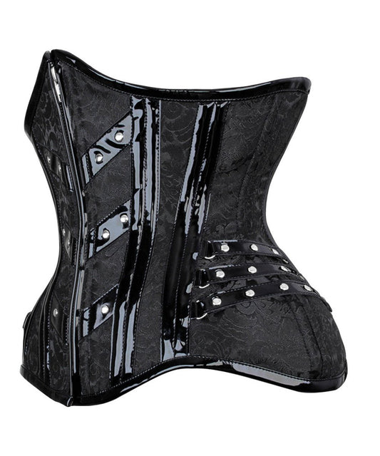 Caress New Curvy Brocade Waist Trainer with Front Zipper