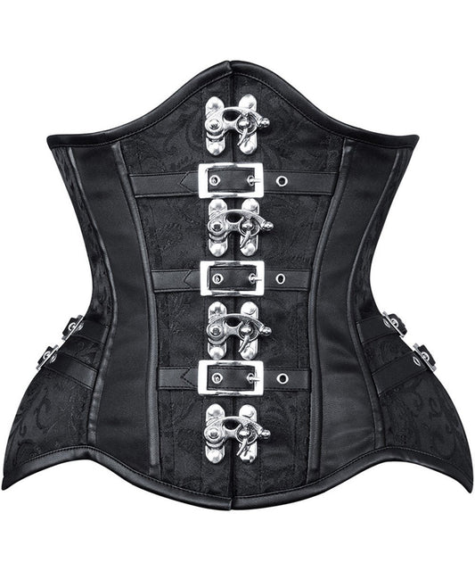 Rimona New Curvy Brocade Waist Trainer with Buckle