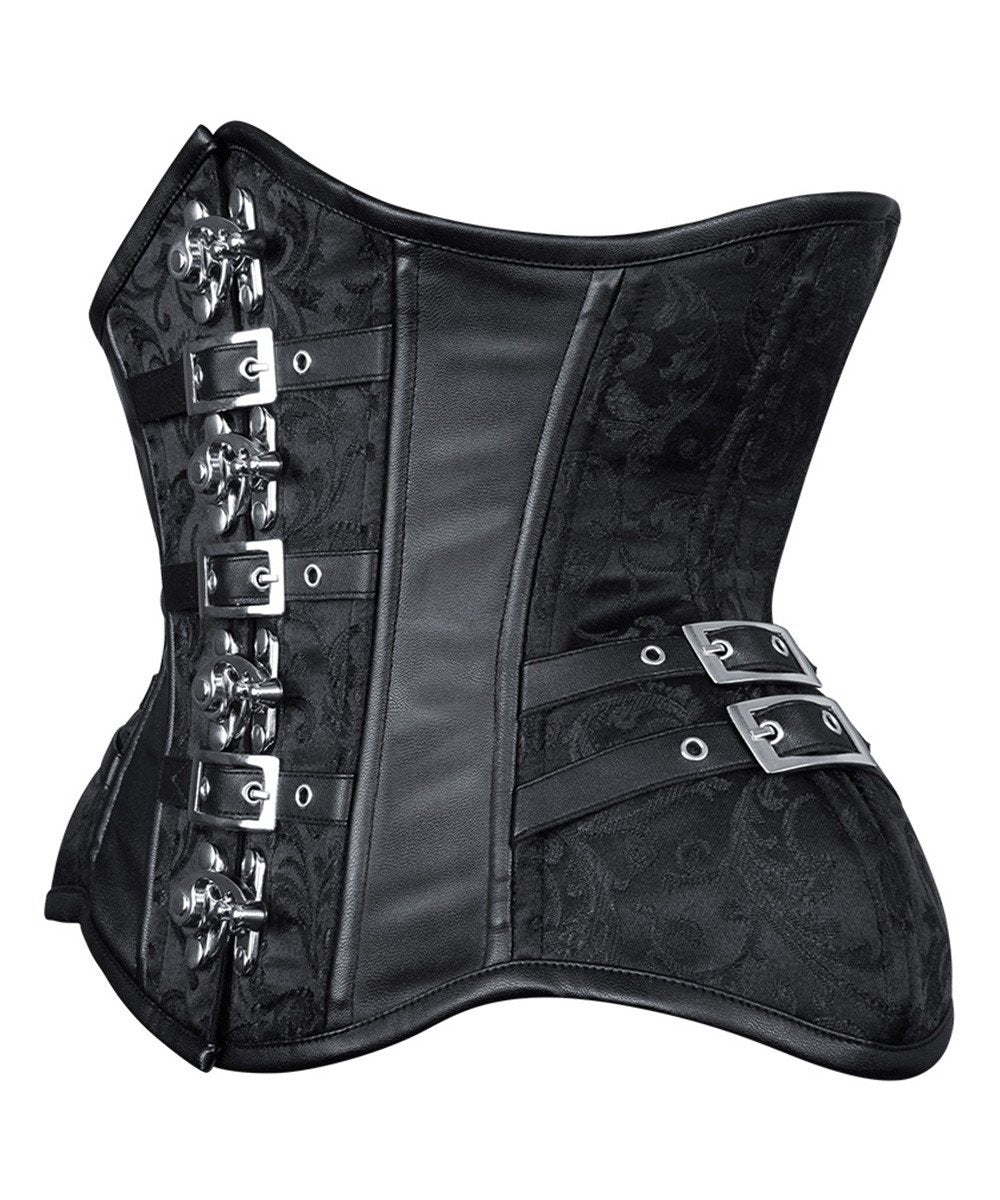 Rimona New Curvy Brocade Waist Trainer with Buckle