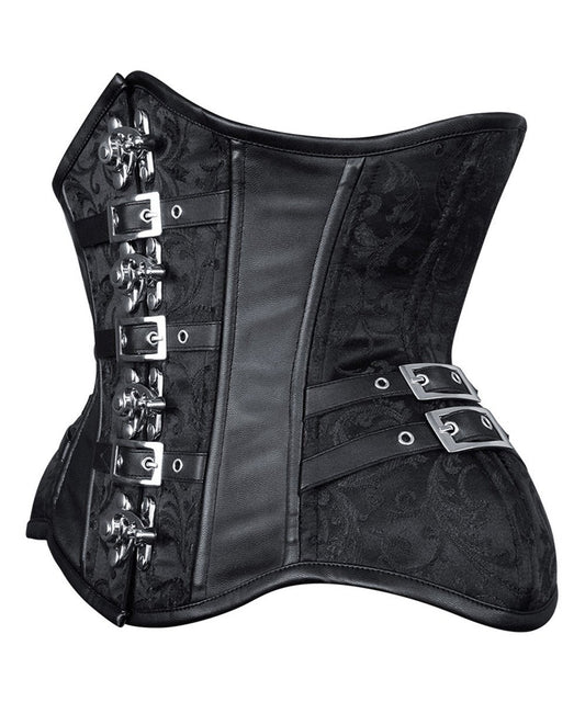 Rimona New Curvy Brocade Waist Trainer with Buckle