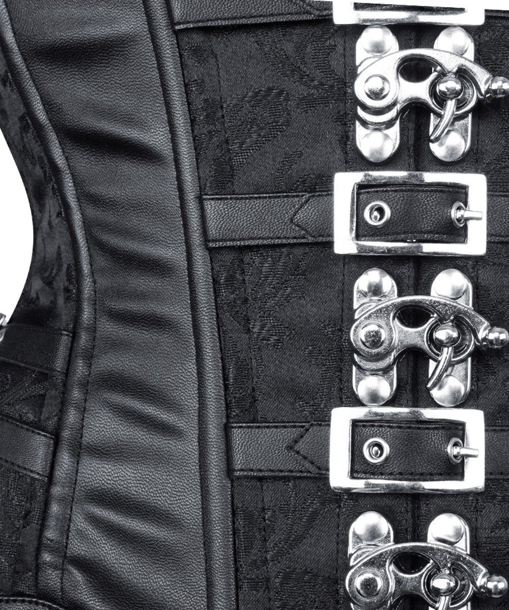 Rimona New Curvy Brocade Waist Trainer with Buckle